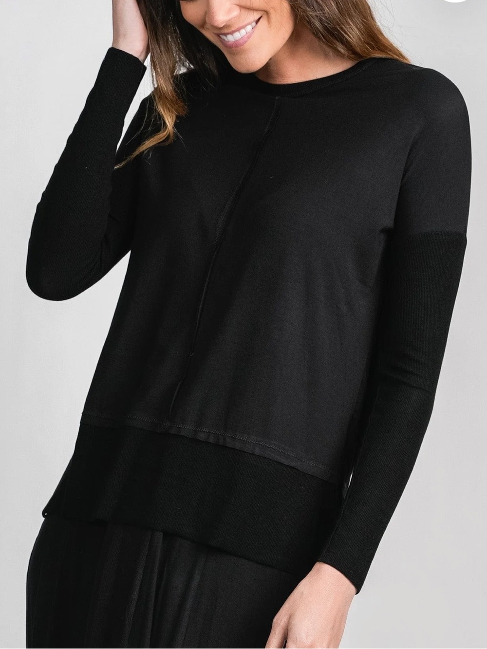 MELI ribbed bottom modal tshirt